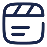 Clapperboard Text SVG Icon